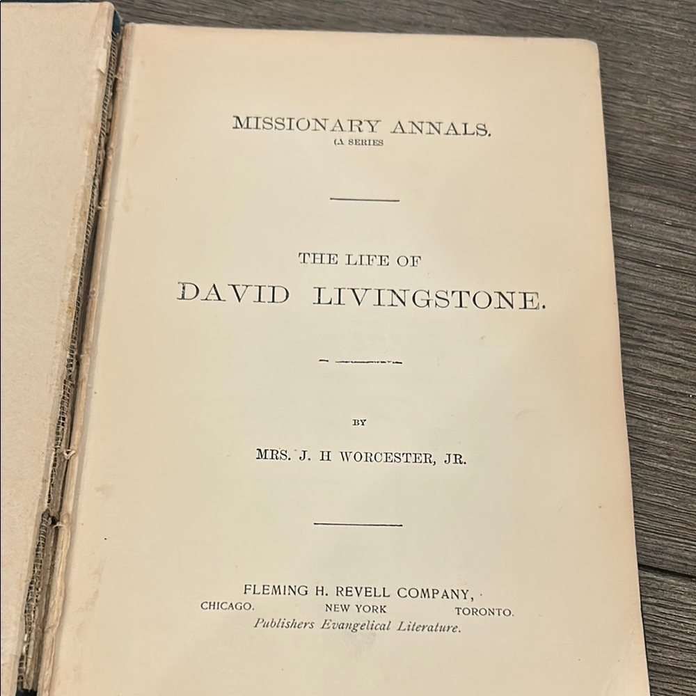 Antiquarian The Life of David Livingstone Book missionary annals 1888